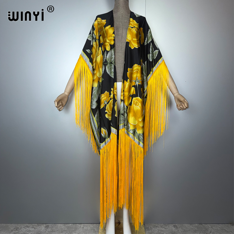 Kaftan Women Boho - WINYI Africa Kimono Cover-ups Bohemia Print
