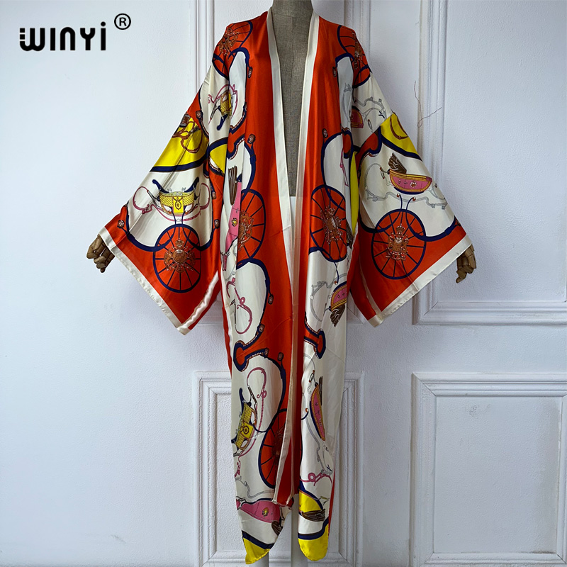 Kaftan Women Boho - WINYI Boho Print Kimono Summer Cardigan