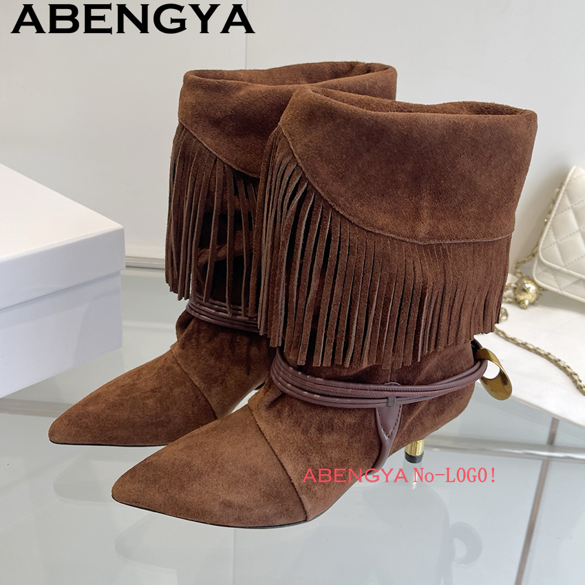 Suede Leather Edge Tassel Desi - огляд і ціна Ethnic Fashion In