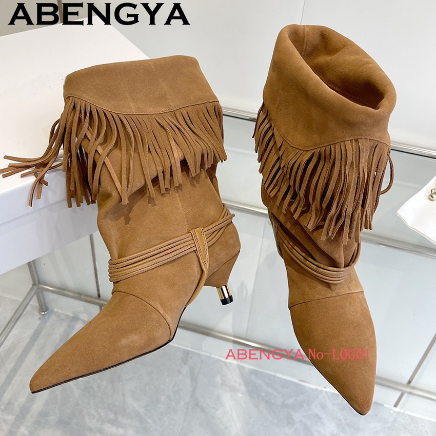 Suede Leather Edge Tassel Desi - огляд і ціна Ethnic Fashion In