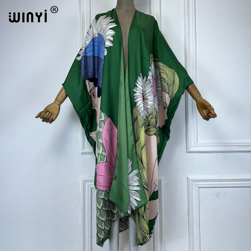 WINYI boho print Kimono sexy C - огляд і ціна Kaftan Women Boho