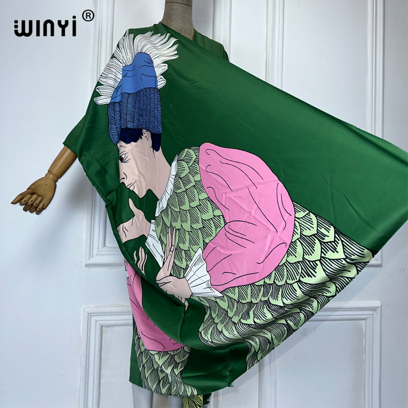 WINYI boho print Kimono sexy C - огляд і ціна Kaftan Women Boho