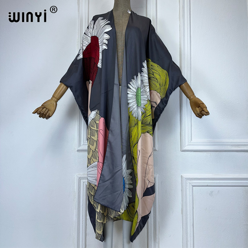 WINYI boho print Kimono sexy C - огляд і ціна Kaftan Women Boho