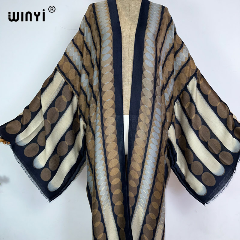 WINYI Kimono Summer Geometric  - огляд і ціна Kaftan Women Boho