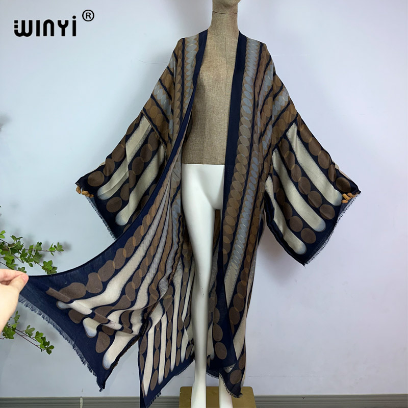 WINYI Kimono Summer Geometric  - огляд і ціна Kaftan Women Boho