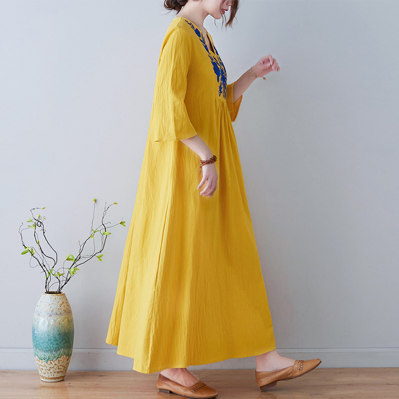 New Ethnic Style Loose Deep V- - огляд і ціна Ethnic Style Dresses