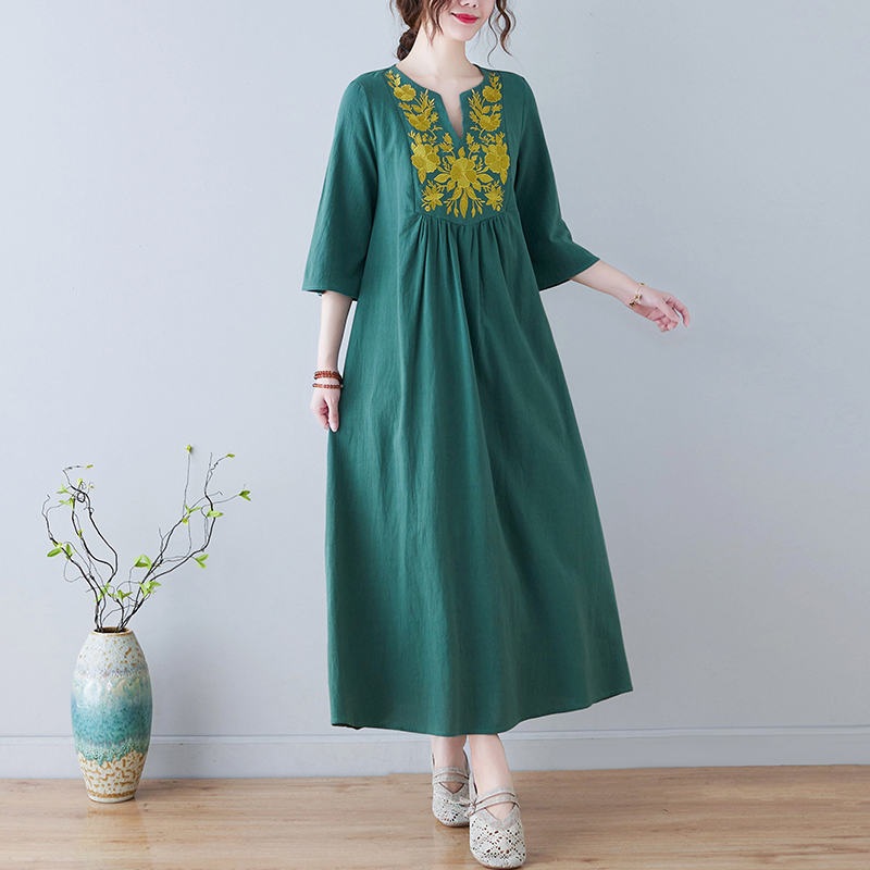 New Ethnic Style Loose Deep V- - огляд і ціна Ethnic Style Dresses