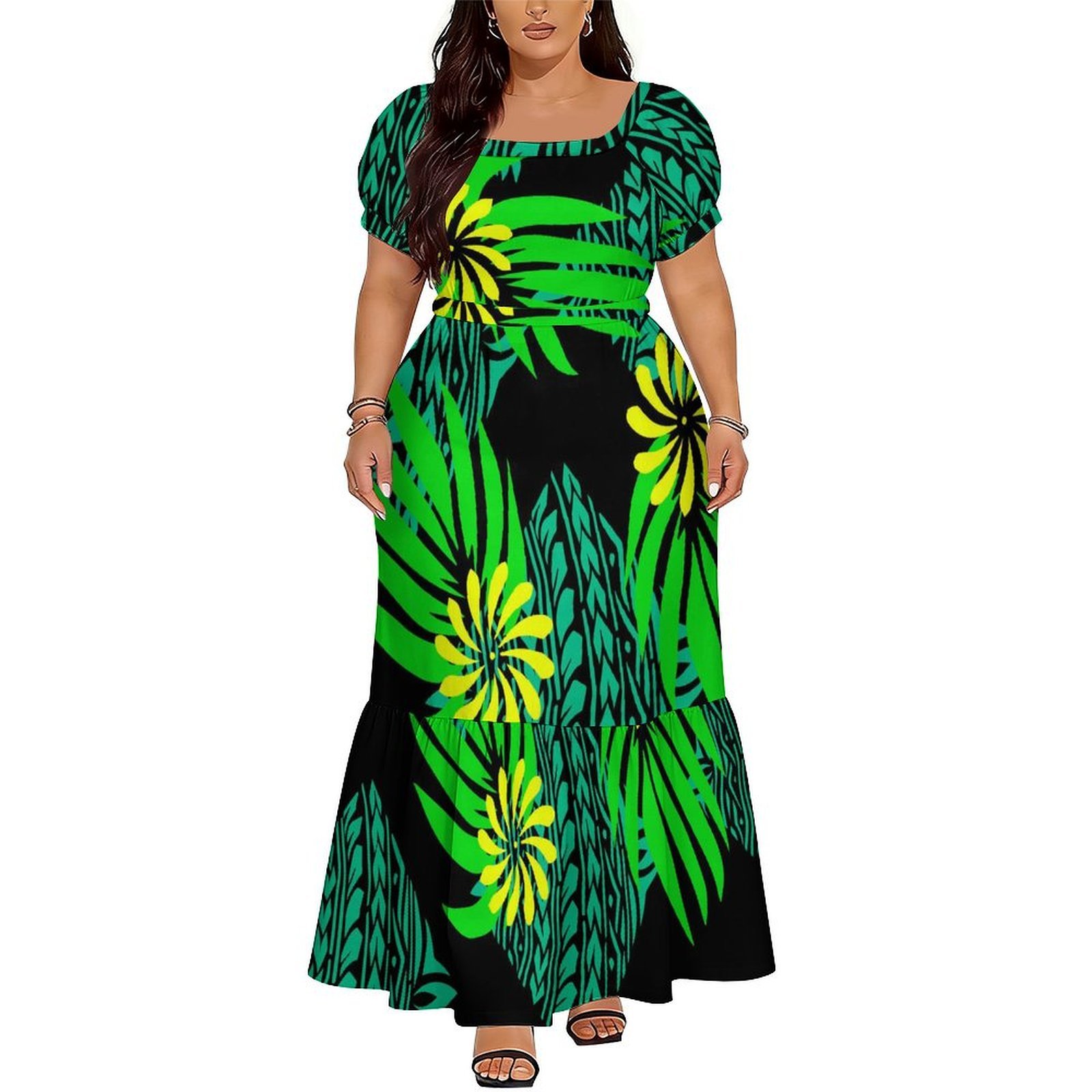 Polynesian Island Long Dress S - огляд і ціна Ethnic Clothing & Online Fashion Store Khaadi Us
