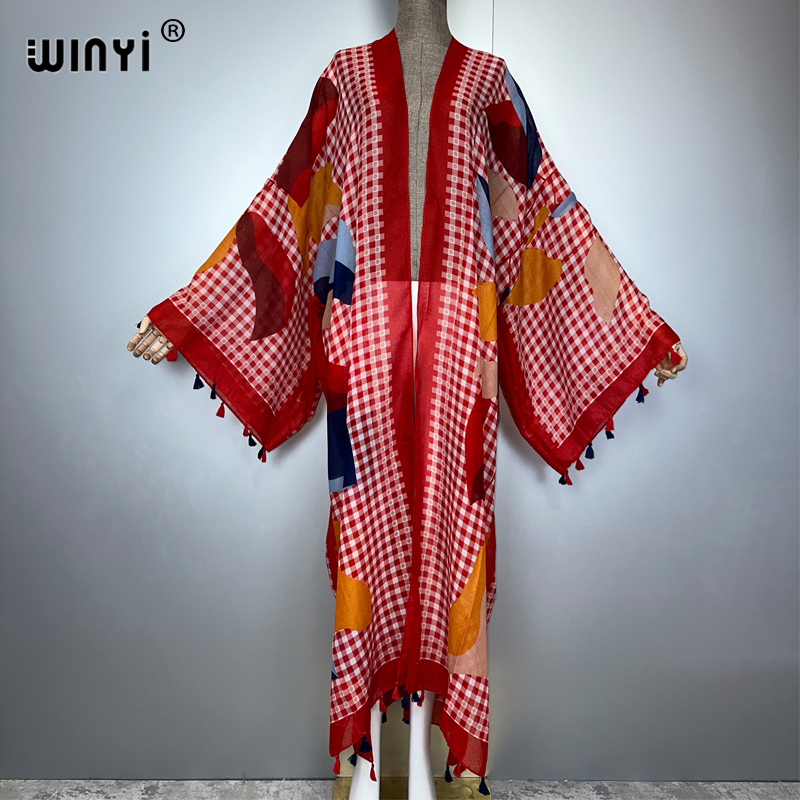 WINYI summer outfit kimono afr - огляд і ціна Kaftan Women Boho