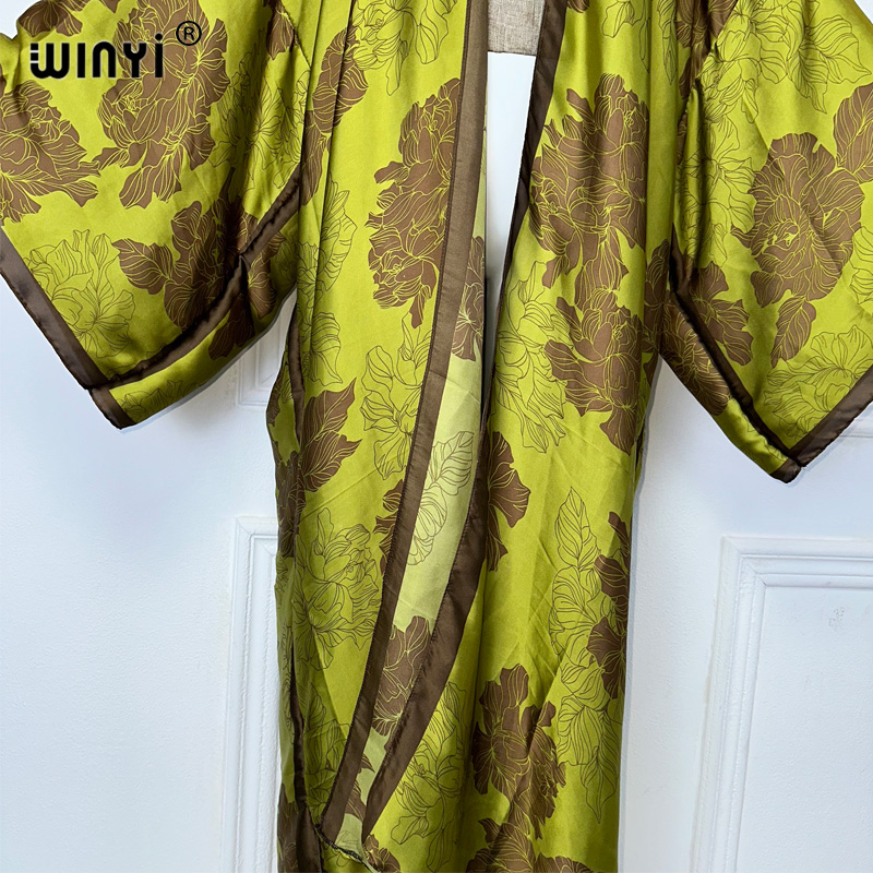 WINYI Africa boho print Kimono - огляд і ціна Kaftan Women Boho